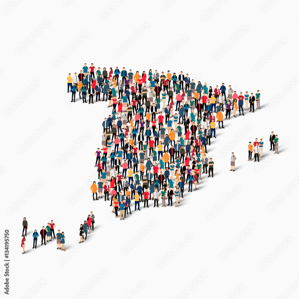 people map country Spain vector people map country Spain vector