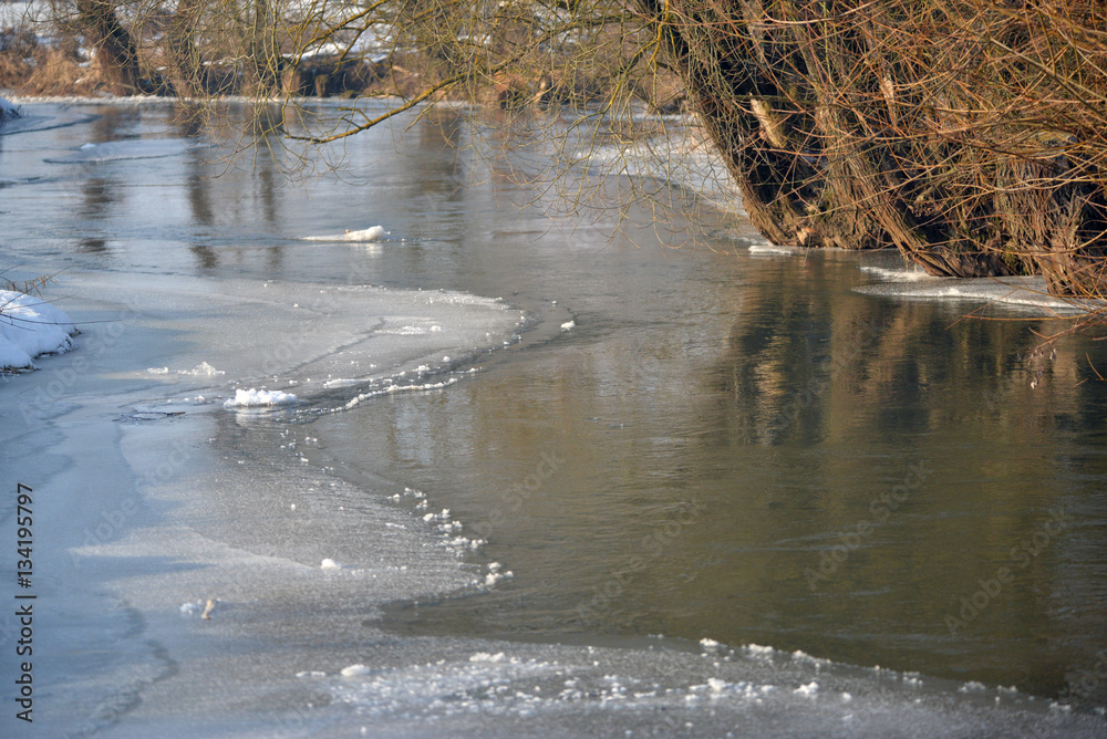 Fluss gefroren