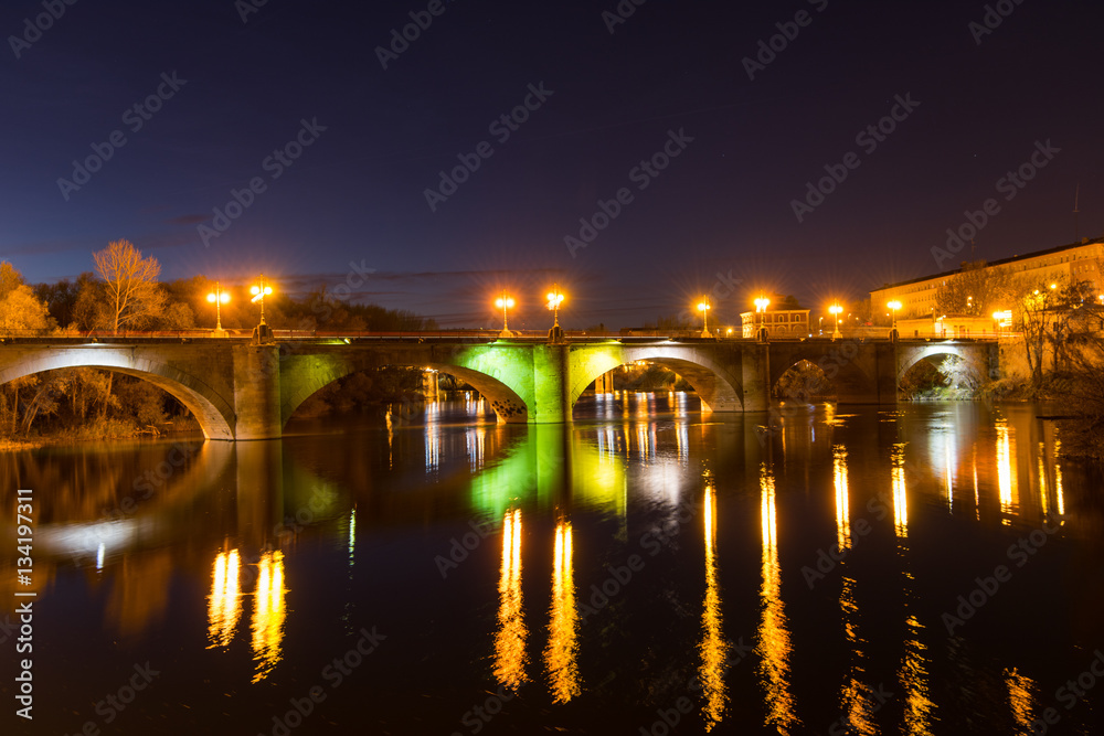 River Ebro in night