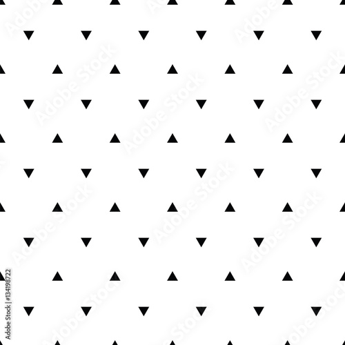 Geometric line monochrome abstract seamless pattern with triangl