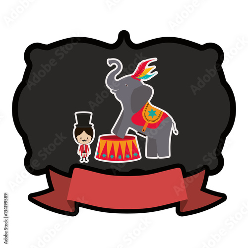 Circus tamer cartoon icon vector illustration graphic design