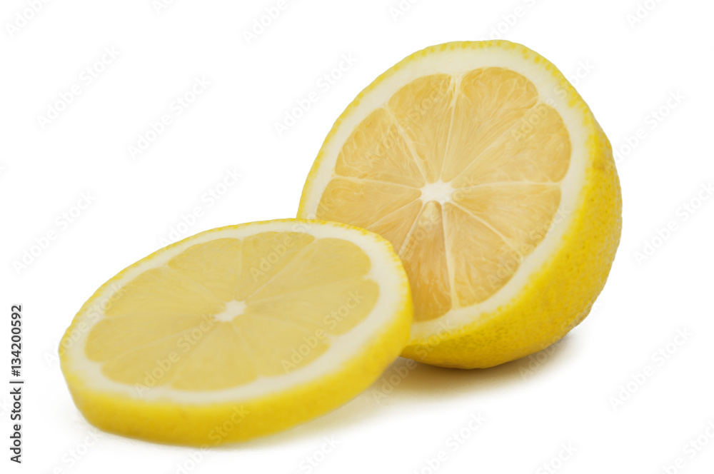 Lemon slices isolate on a white background