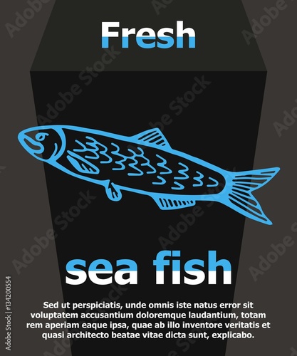saltwater fish herring vector