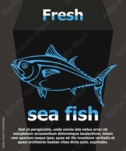 sea fish tuna vector illustration