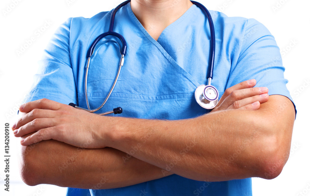 young doctor in the Office makes an entry young doctor in the Office makes an entry