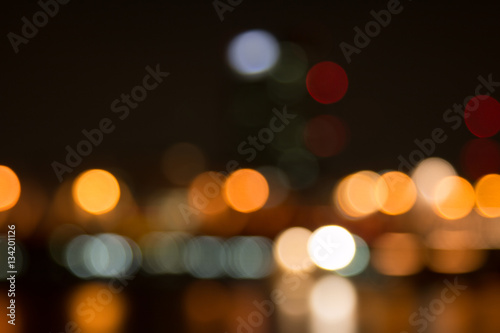 Abstract bokeh night in city background