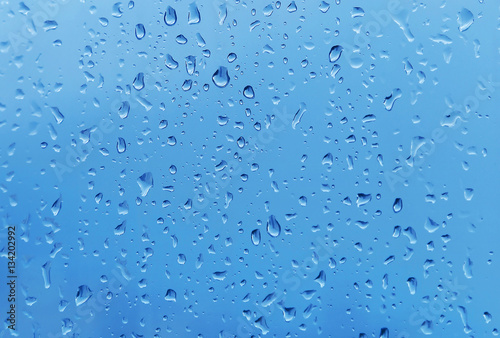 Drops of water on glass