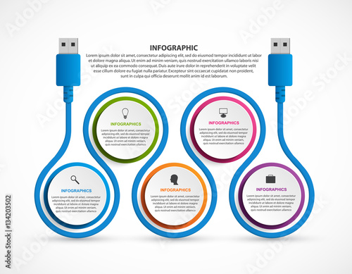 Abstract options infographics template. Infographics for business presentations or information banner.