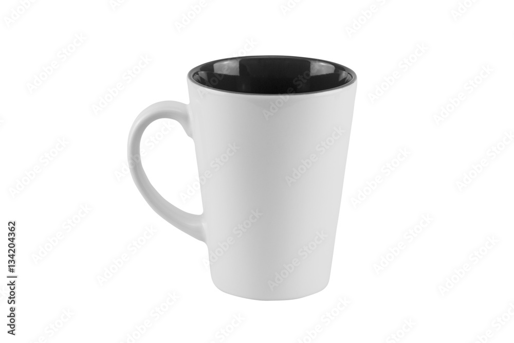 empty white coffee cup isolated on white background - clipping path empty white coffee cup isolated on white background - clipping path