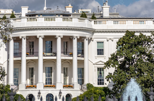 The White House in Washington DC  closeup of southern facade © Lux Blue