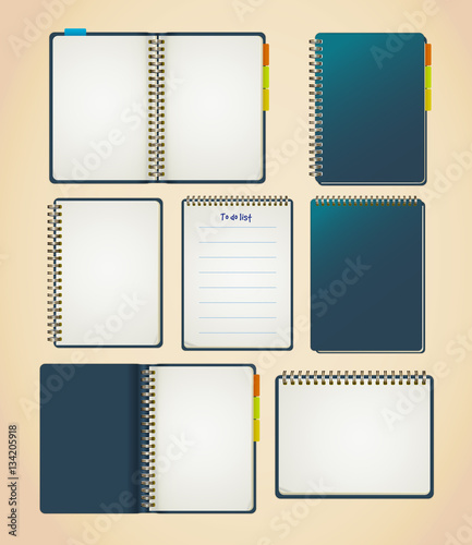 Blank opened notebook