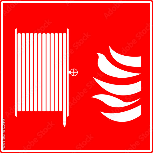 Panneau signalisation  lance à incendie 