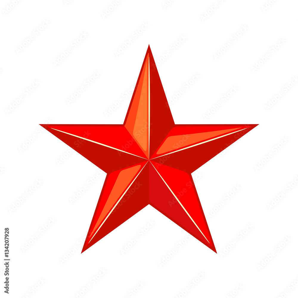 Obraz premium Red star icon.