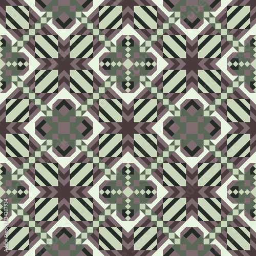Mosaic seamless pattern. Colorful vector illustration. Abstract