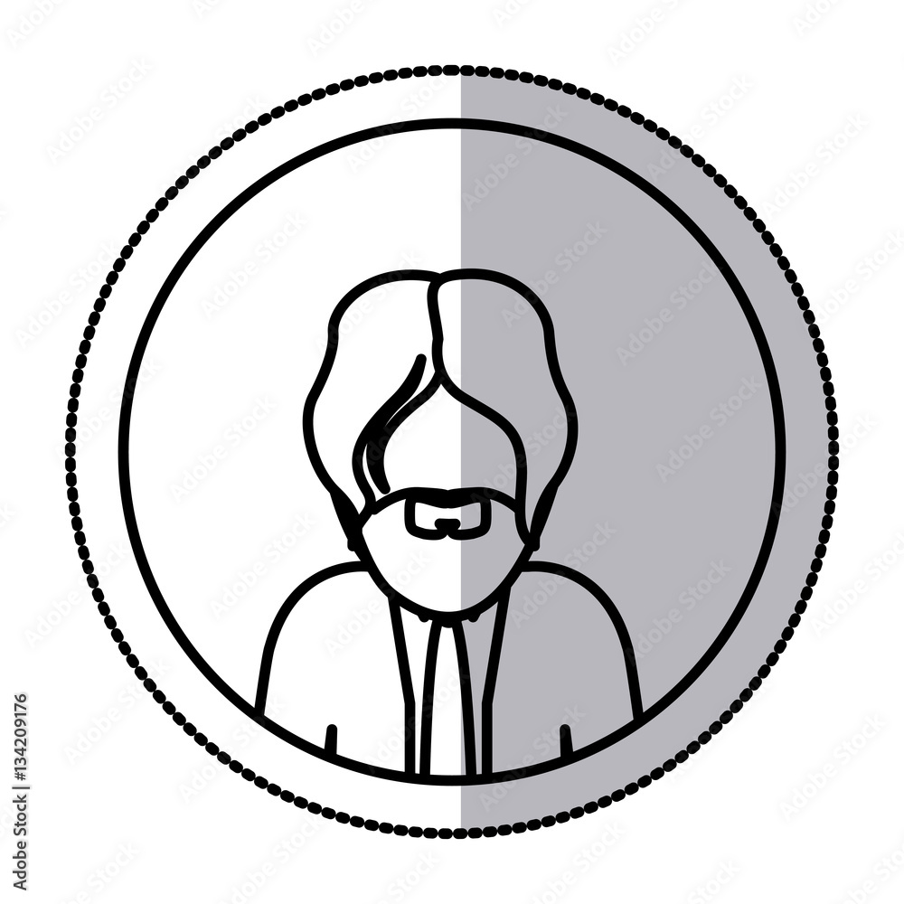 Man profile pictogram icon vector illustration graphic design