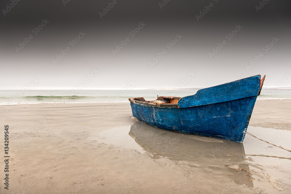 Fishing boat, Paternoster beach, Western Cape. Fishing boat, Paternoster beach, Western Cape.