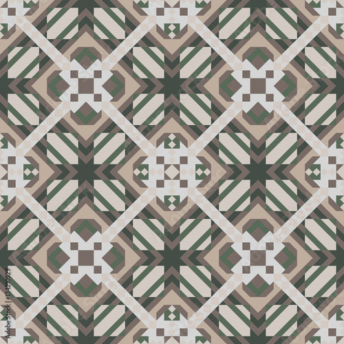 Mosaic seamless pattern. Colorful vector illustration. Abstract