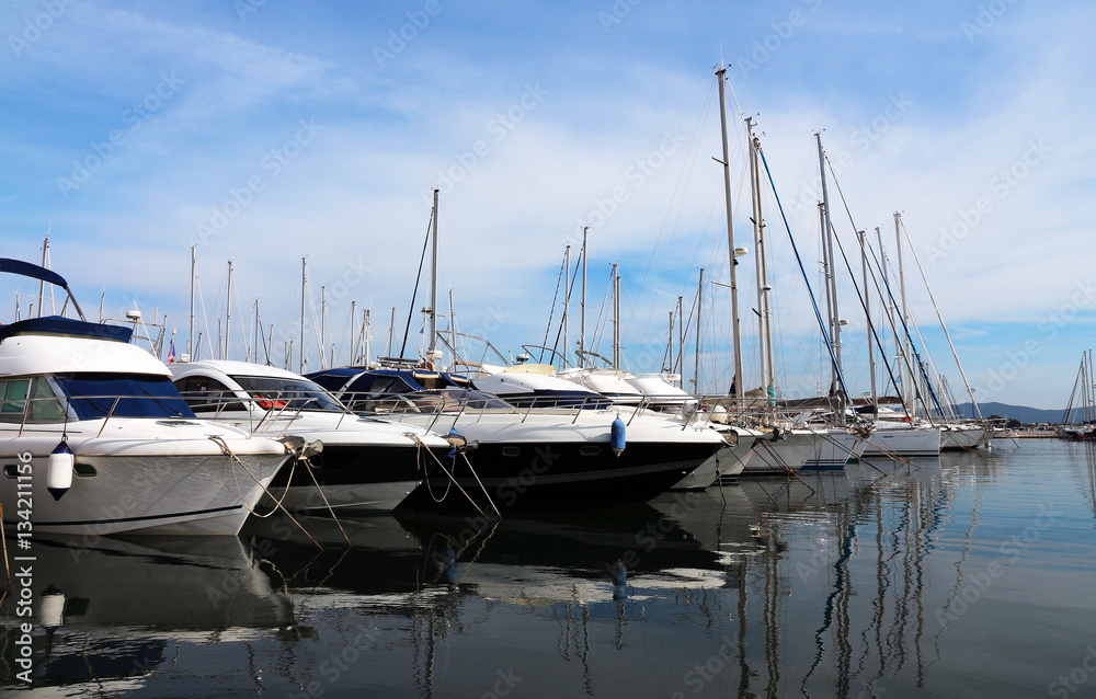 Fototapeta premium pleasure boats in the marina