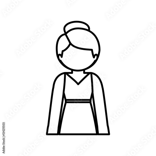 Woman profile pictogram icon vector illustration graphic design © grgroup