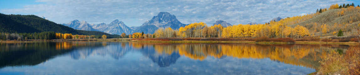 Leinwandbilder Honigfarbe Autumn landscape in Yellowstone, Wyoming, USA  © vicnick08