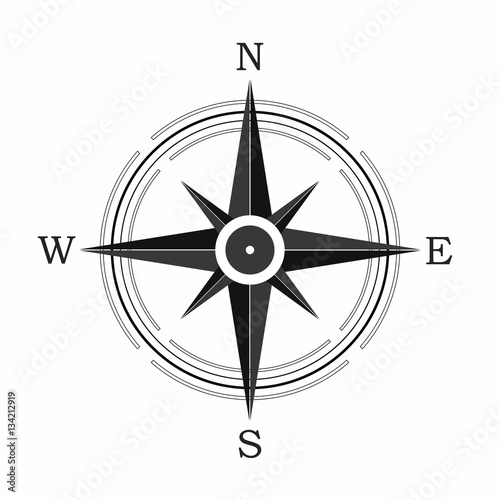 Wallpaper Mural Compass icon on white background. Vector illustration Torontodigital.ca