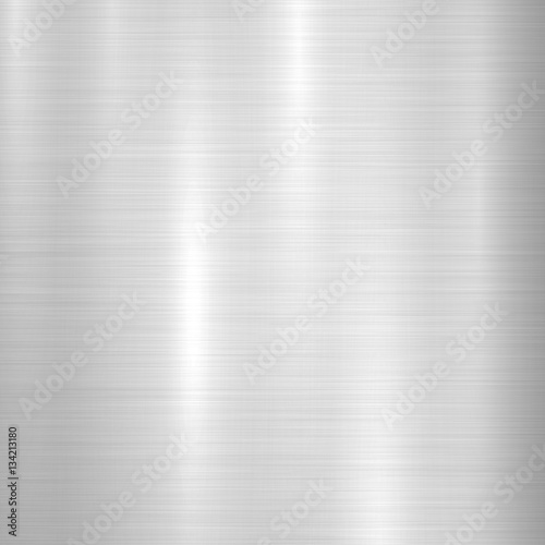 3D Fototapete Silber - Fototapete Metal abstract technology background with polished, brushed texture, chrome, silver, steel, aluminum for design concepts, web, prints, posters, wallpapers, interfaces. Vector illustration.