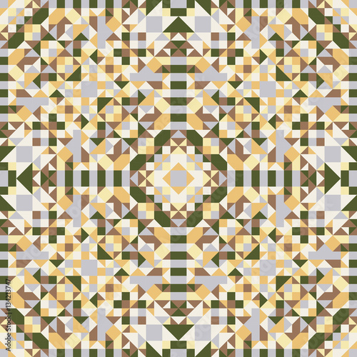 Mosaic seamless pattern. Colorful vector illustration. Abstract