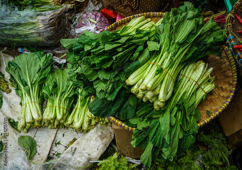 Mustard greens as one of favourite vegetable in Jakarta Indonesia