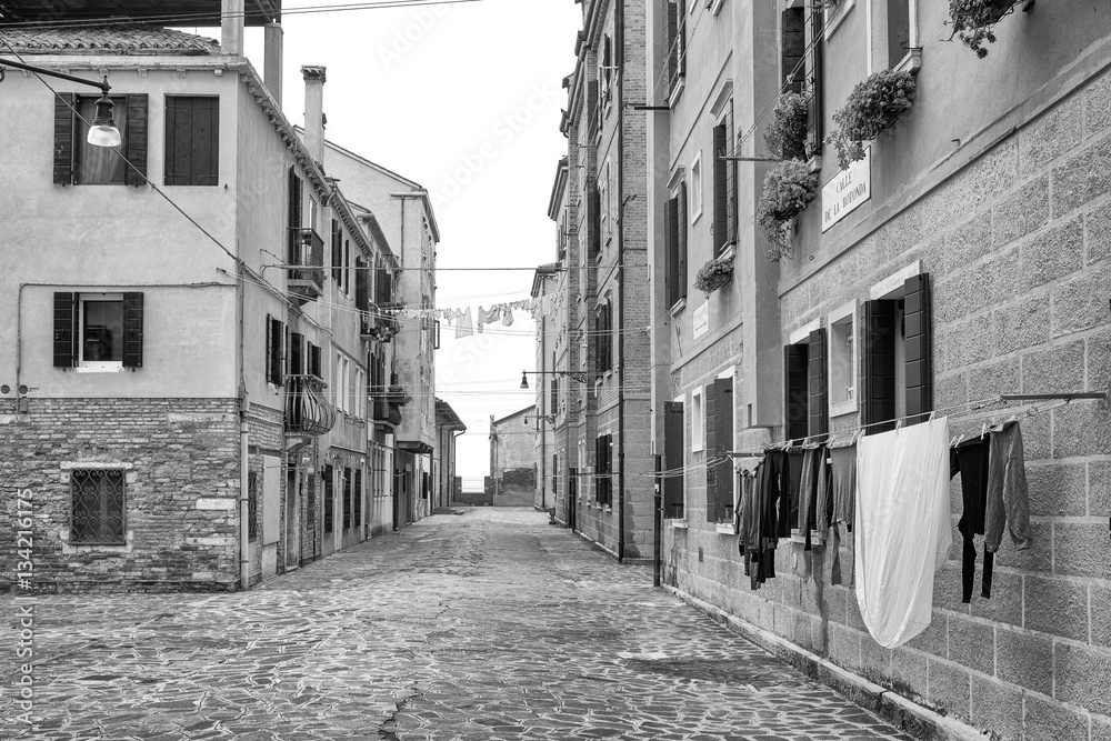 Clothes hung out to dry in Venice