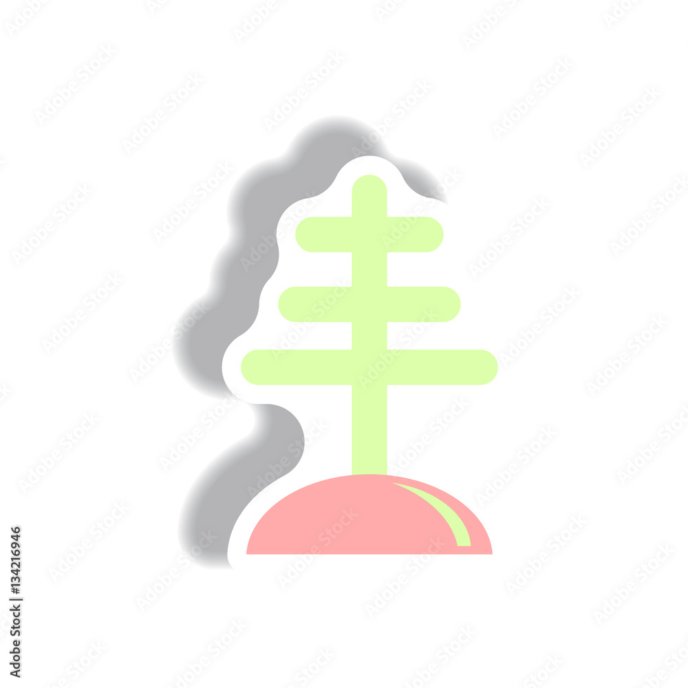 Vector illustration in paper sticker style antenna Vector illustration in paper sticker style antenna