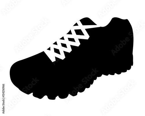 black outline sportive shoe