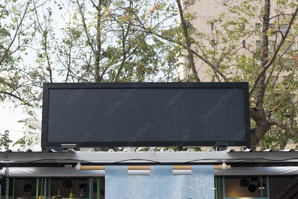 Large blank billboard on a street wall, banners with room to add your own text Large blank billboard on a street wall, banners with room to add your own text