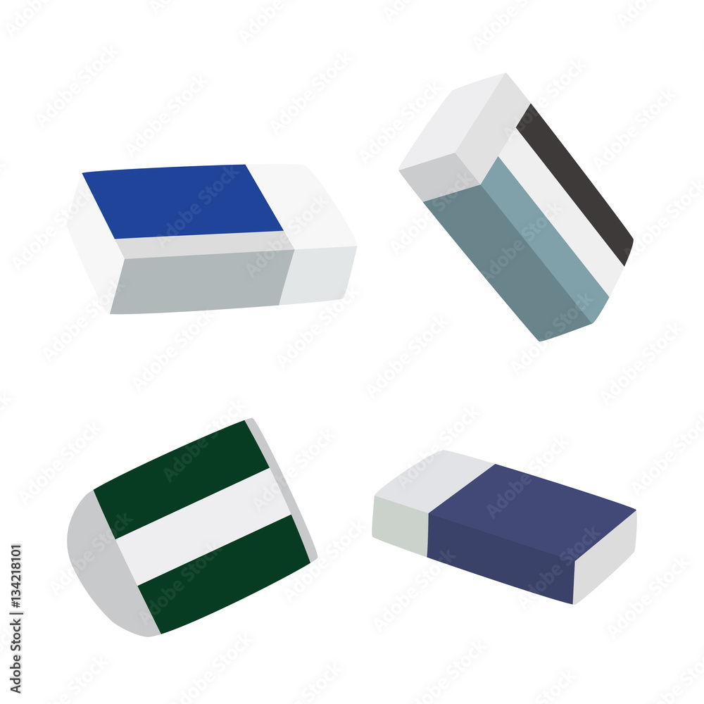 いろいろな消しゴム イラスト Stock Vector Adobe Stock