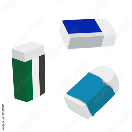 いろいろな消しゴム　イラスト