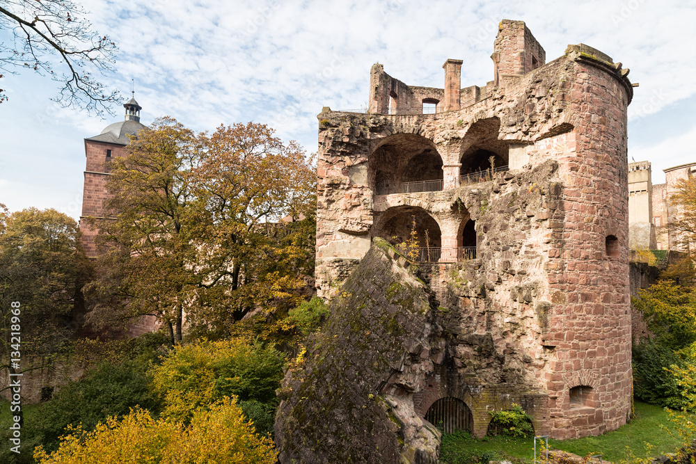 Ruins of medieval castle -  Heidelberg. Germany