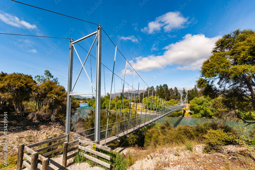 Suspension bridge in Wanaka, New Zealand