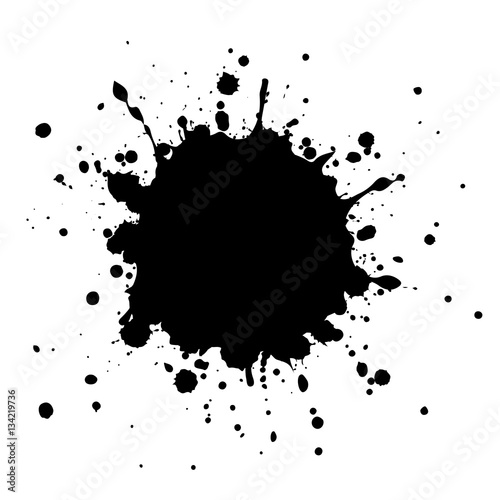 Vector drops of paint and stains, ink blots