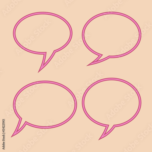 Thought frame. Speech bubble. Dream cloud. Talk balloon. Quote box.  Set of vector illustration icons.