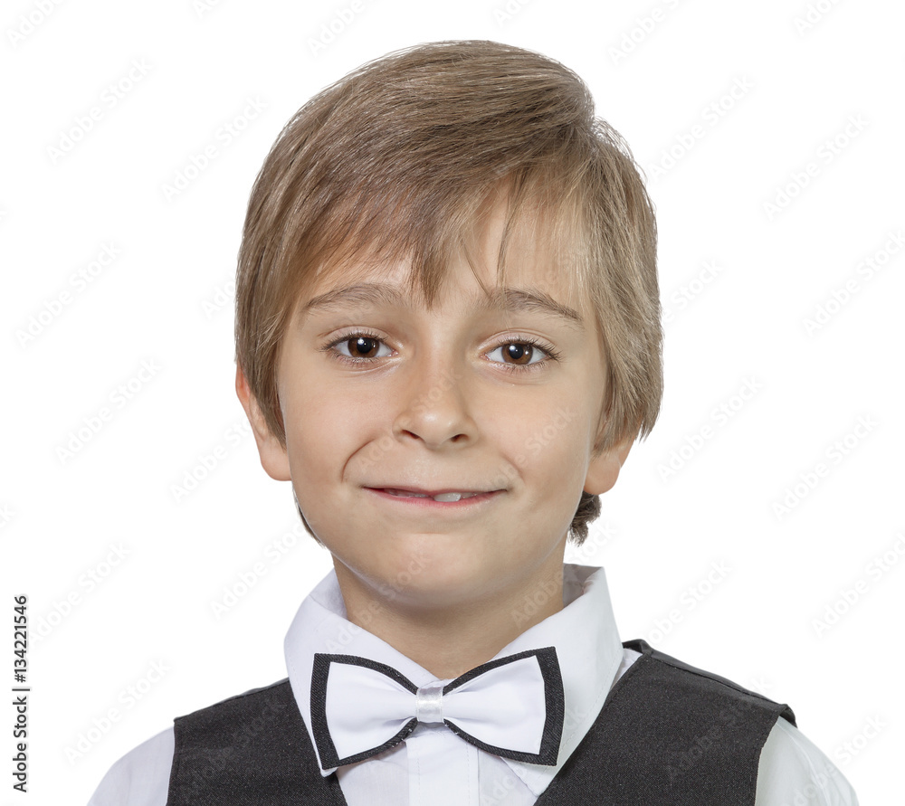 Emotional portrait cheerful teen boy. isolated on white backgrou Emotional portrait cheerful teen boy. isolated on white backgrou