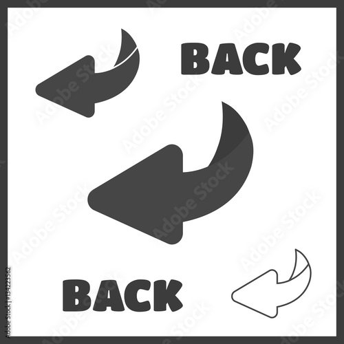 Page turn or back arrow flat
