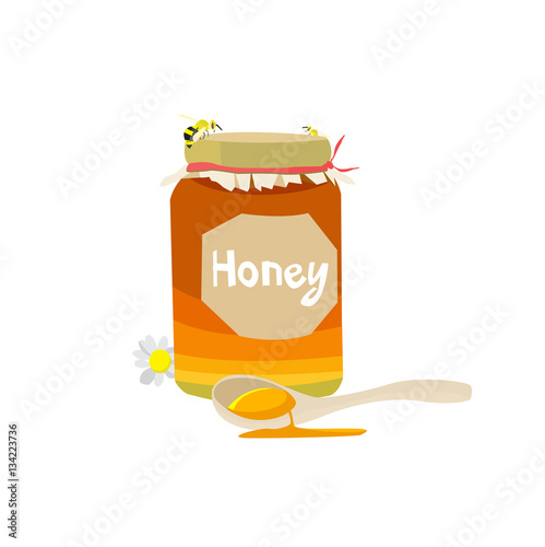 A jar of honey vector illustration