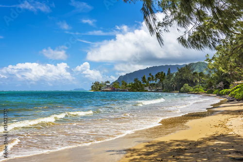 Punaluu Beach on Oahu Island, Hawaii photo