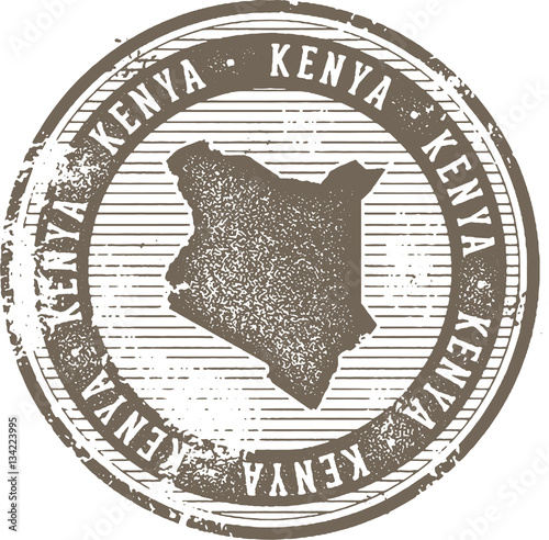 Vintage Kenya African Country Tourism Stamp
