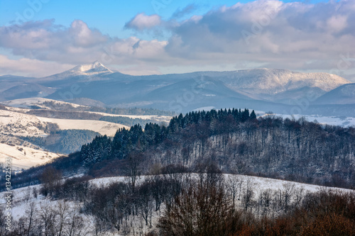 rural area in winter mountains © Pellinni