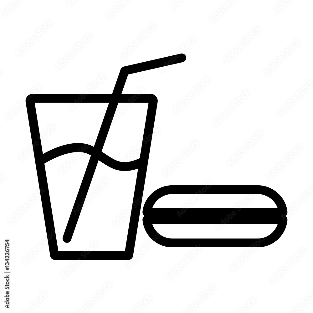 Fast Food icon on the white background. Fast Food icon on the white background.