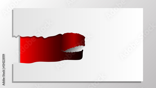 torn holiday card