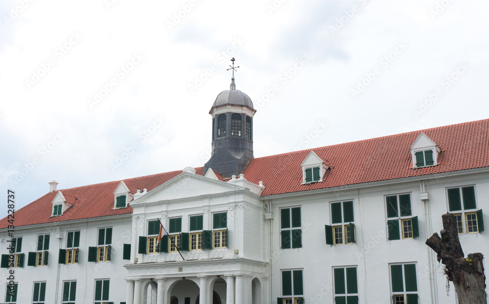 Kota Tua Museum building with clear sky as background photo taken in