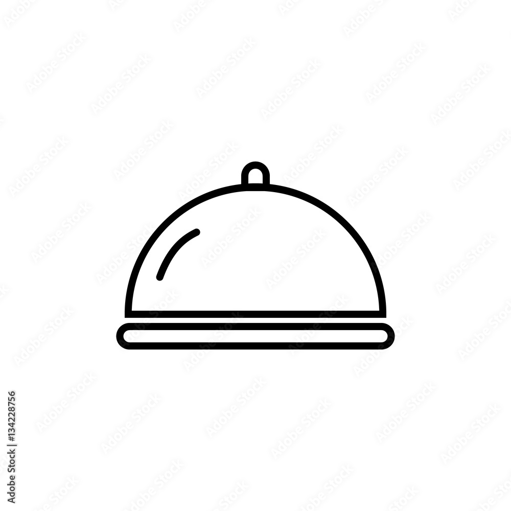 Web line icon. Dish with lid Web line icon. Dish with lid