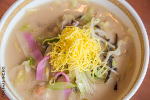 Seafood Champon - Traditional Nagasasaki noodle dish.