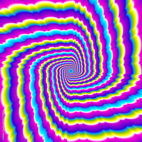 Iridescent background with motion illusion